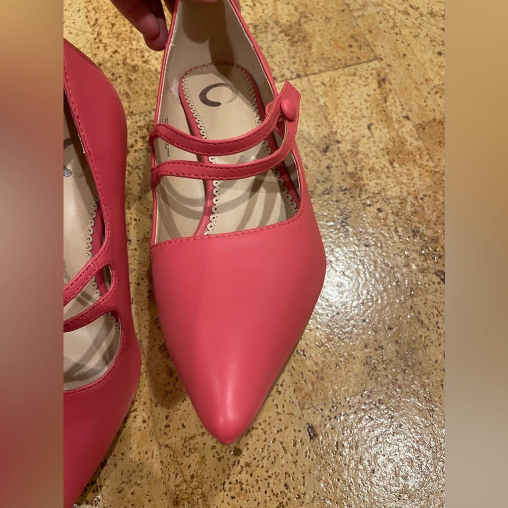 JOURNEE COLLECTION WOMENS SIDNEY PUMP Coral Size 8 - Picture 10 of 16